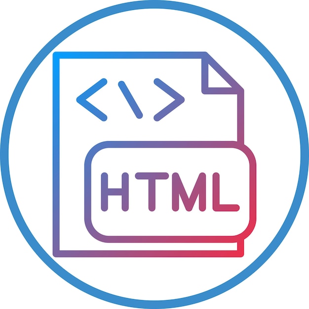 Vetor estilo de ícone de arquivo html de design vetorial