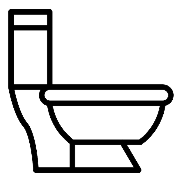 Estilo de ícone de banheiro de design vetorial