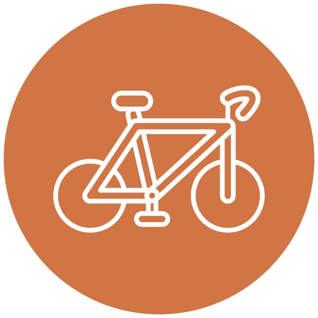 Estilo de ícone de bicicleta de design vetorial