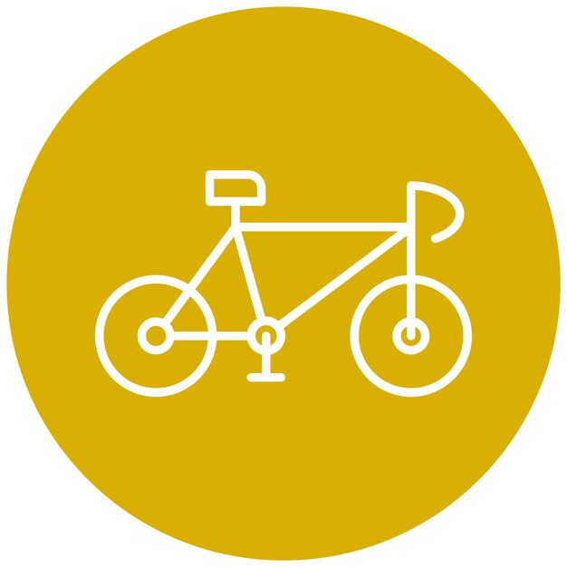 Estilo de ícone de bicicleta de design vetorial