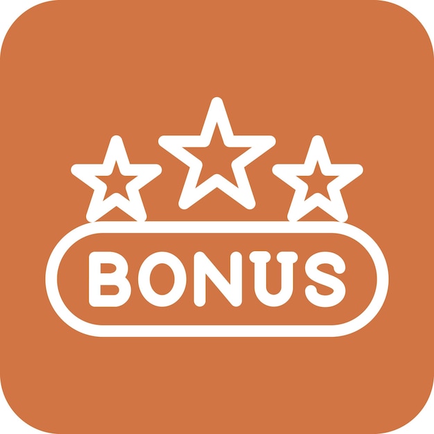 Estilo de ícone de bônus de design vetorial