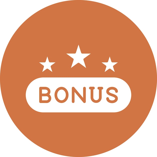 Estilo de ícone de bônus de design vetorial