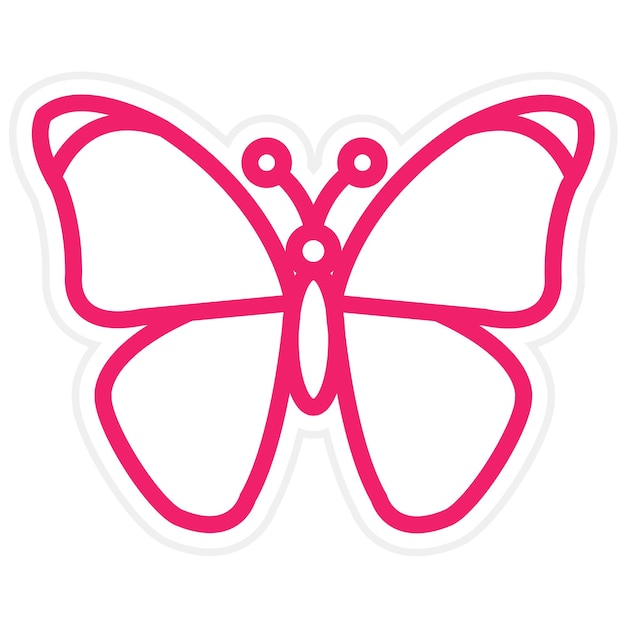 Estilo de ícone de borboleta de design vetorial