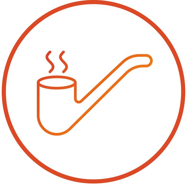 Vetor estilo de ícone de cachimbo de fumo de design vetorial