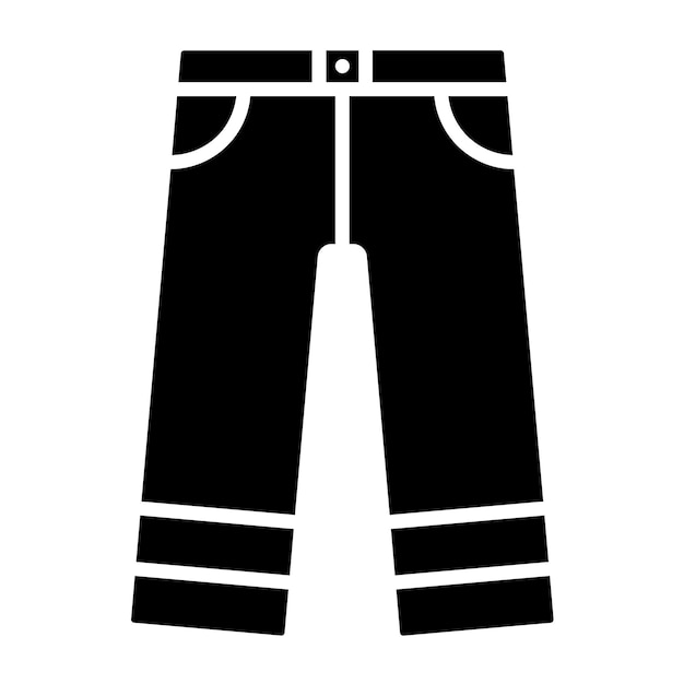 Vetor estilo de ícone de calças de design vetorial