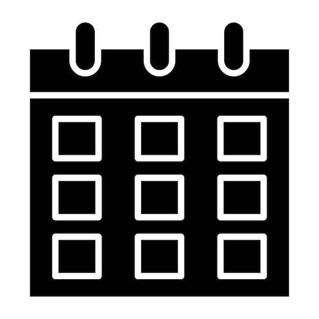 Estilo de ícone de calendário de design vetorial