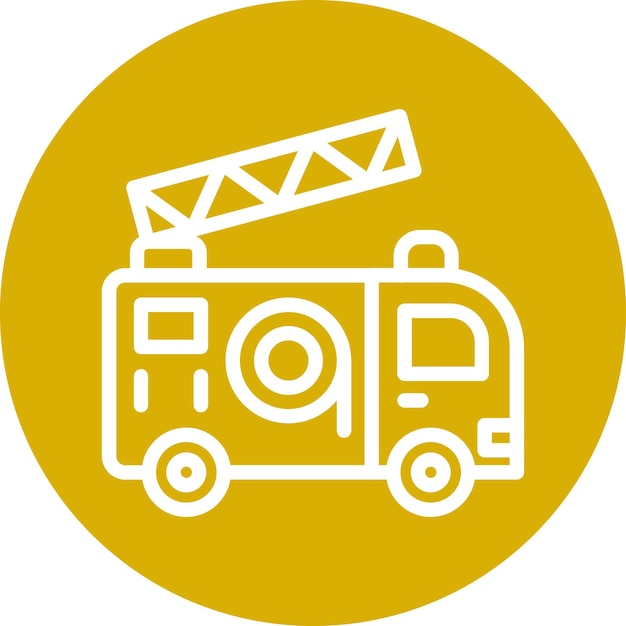Estilo de ícone de caminhão de bombeiros