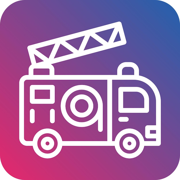 Estilo de ícone de caminhão de bombeiros