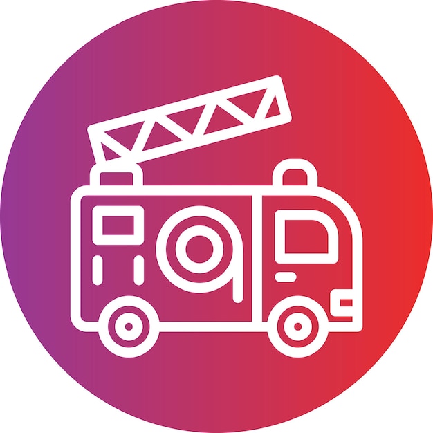 Estilo de ícone de caminhão de bombeiros