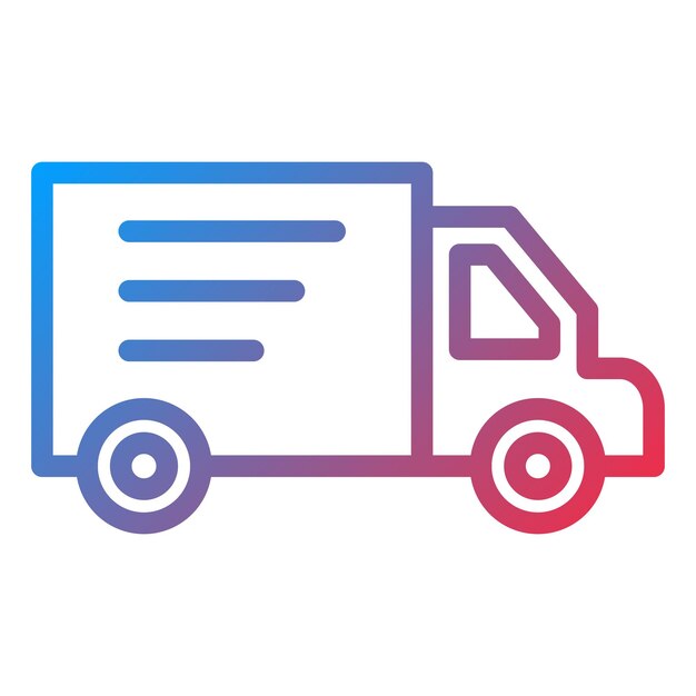Estilo de ícone de caminhão de entrega de design vetorial