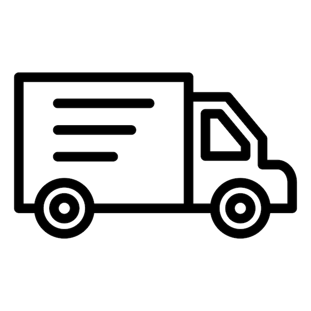 Estilo de ícone de caminhão de entrega de design vetorial