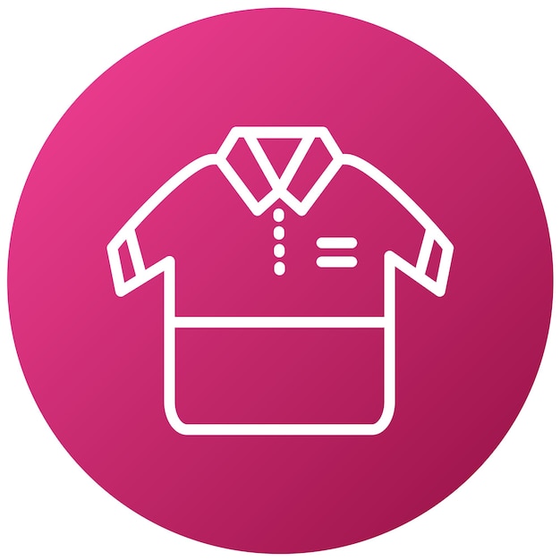 Estilo de ícone de camisa de golfe de design vetorial