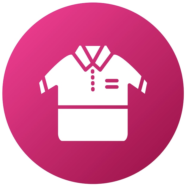 Estilo de ícone de camisa de golfe de design vetorial