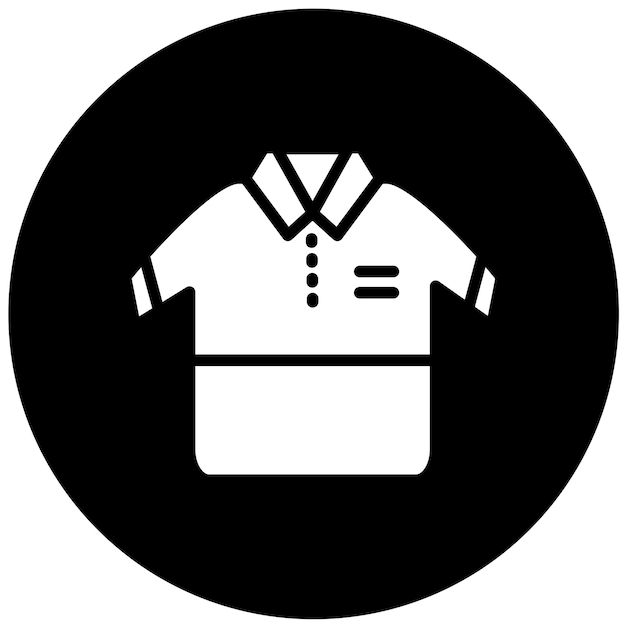 Estilo de ícone de camisa de golfe de design vetorial