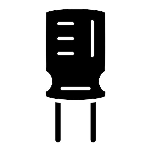 Estilo de ícone de capacitor de design vetorial