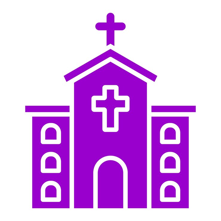 Vetor estilo de ícone de capela de design vetorial