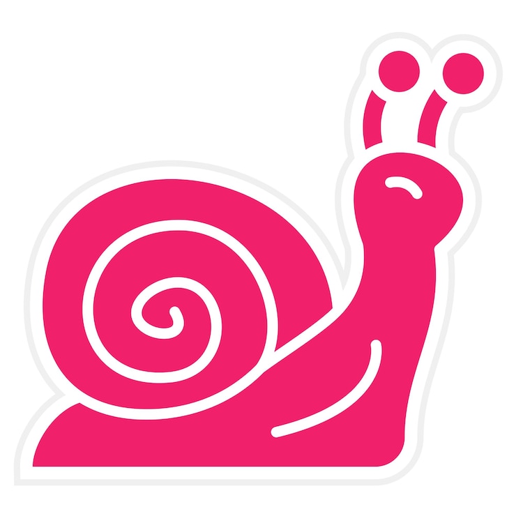 Vetor estilo de ícone de caracol de design vetorial