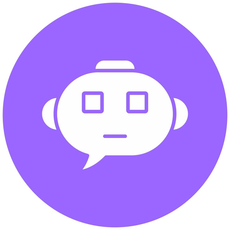 Vetor estilo de ícone de chatbot de design vetorial
