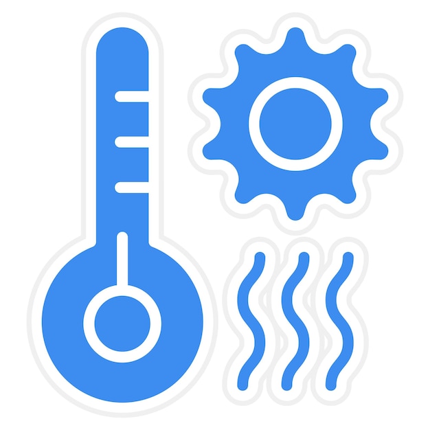 Vetor estilo de ícone de clima quente de design vetorial