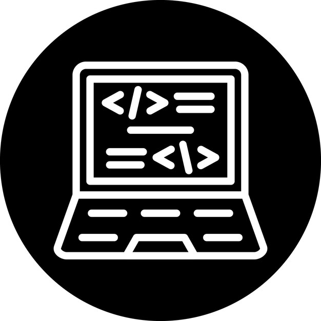 Vetor estilo de ícone de codificação de design vetorial