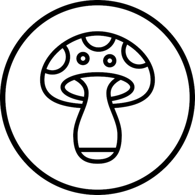 Vetor estilo de ícone de cogumelo de design vetorial