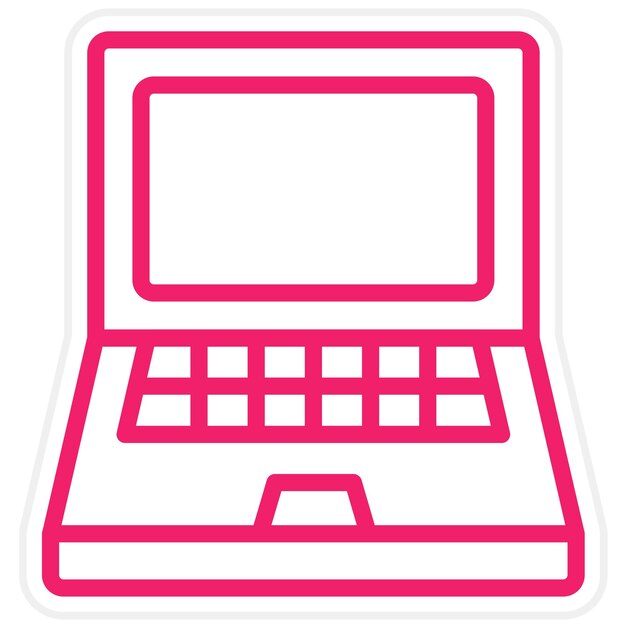 Estilo de ícone de computador portátil de design vetorial