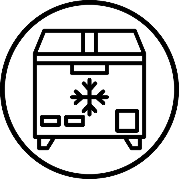 Vetor estilo de ícone de congelador de design vetorial