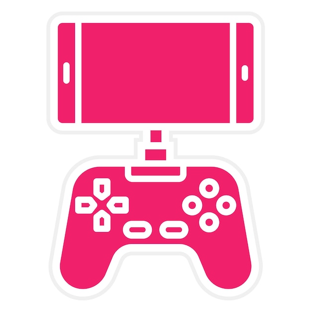 Vetor estilo de ícone de console de jogo móvel