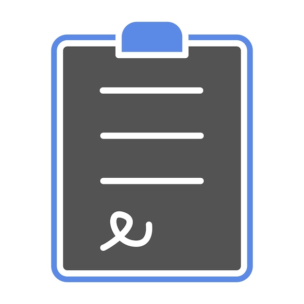 Estilo de ícone de contrato de design vetorial