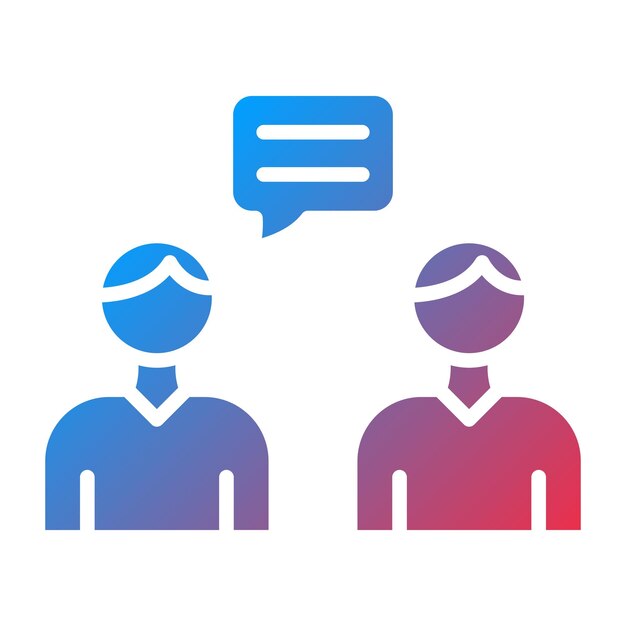 Estilo de ícone de conversação de design vetorial