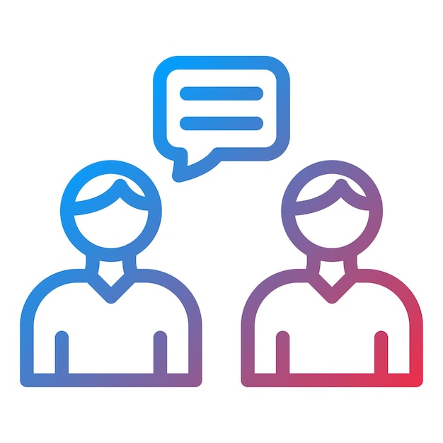 Estilo de ícone de conversação de design vetorial