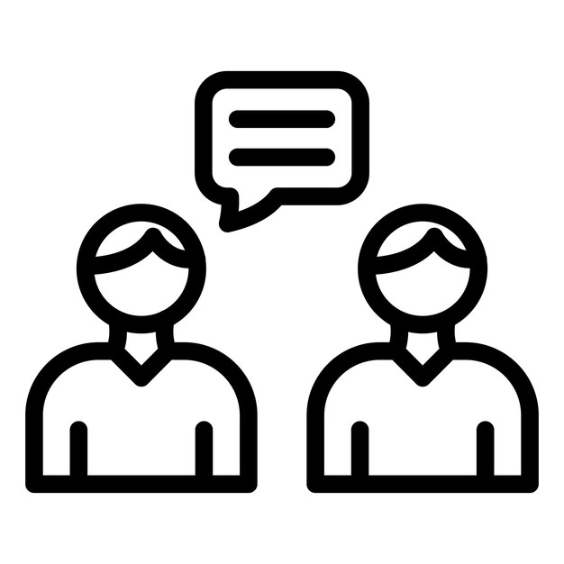 Estilo de ícone de conversação de design vetorial