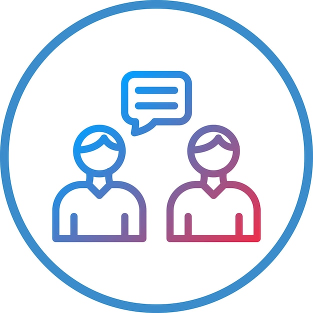 Estilo de ícone de conversação de design vetorial