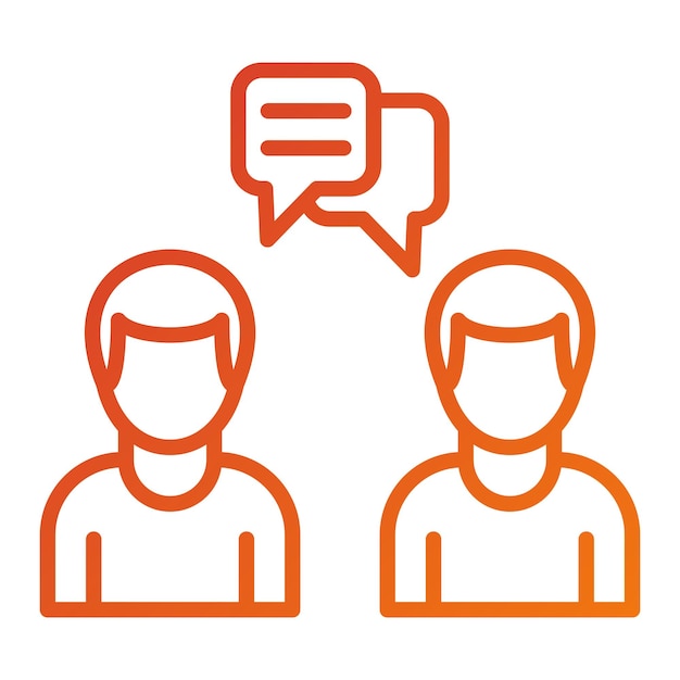 Estilo de ícone de conversação de design vetorial