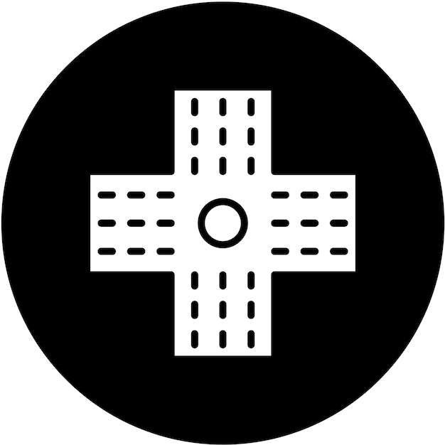 Vetor estilo de ícone de cruzamento de design vetorial