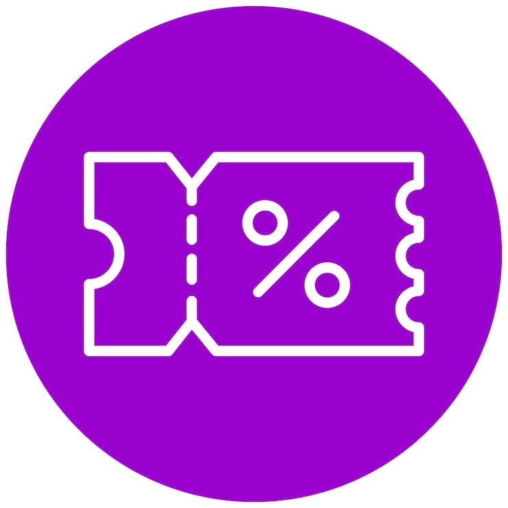 Vetor estilo de ícone de cupom de design vetorial