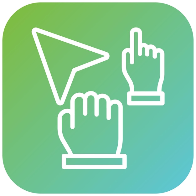Estilo de ícone de cursor ativo de design vetorial