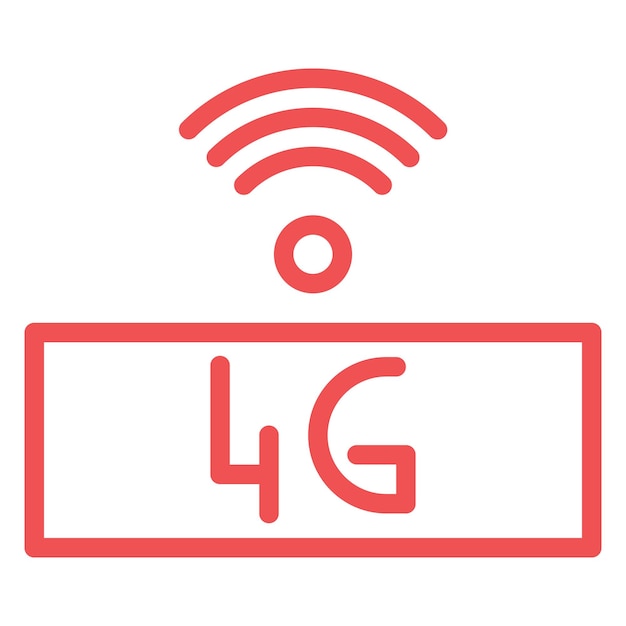 Vetor estilo de ícone de design vetorial 4g