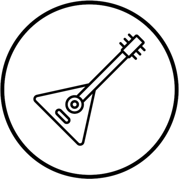 Vetor estilo de ícone de design vetorial balalaika