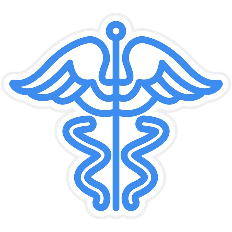 Vetor estilo de ícone de design vetorial caduceus