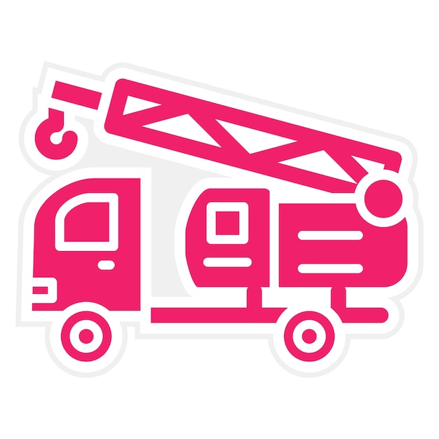 Estilo de ícone de design vetorial Crane Turck