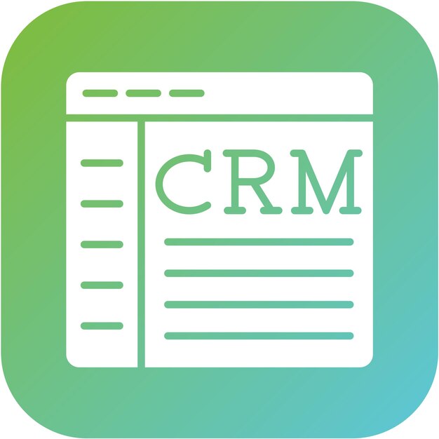 Estilo de ícone de design vetorial crm