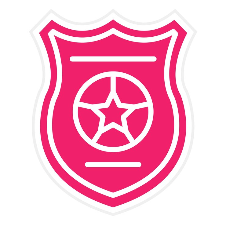 Vetor estilo de ícone de distintivo de polícia de design vetorial