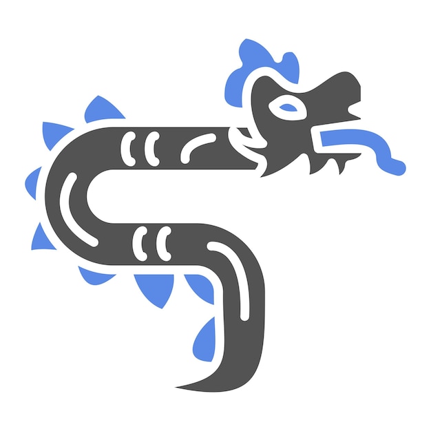 Vetor estilo de ícone de dragão de design vetorial