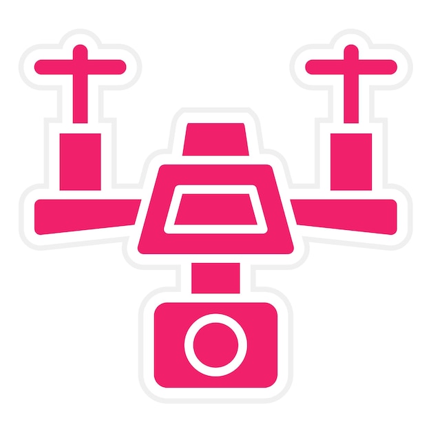 Vetor estilo de ícone de drone inteligente