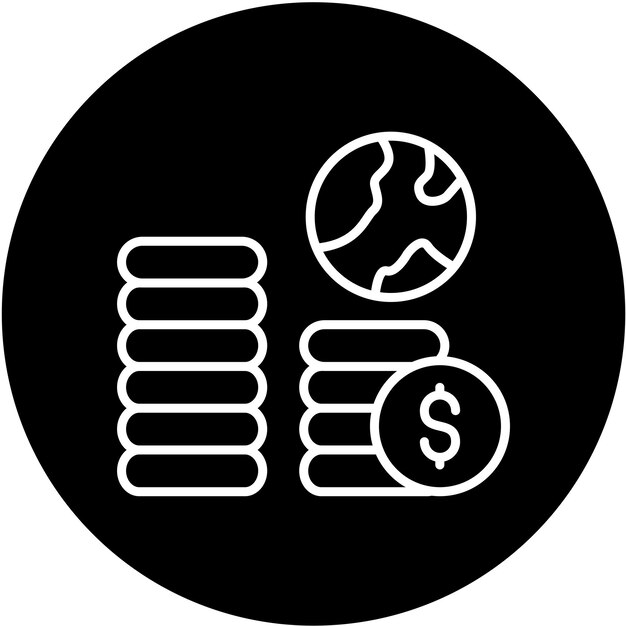 Estilo de ícone de economia de design vetorial