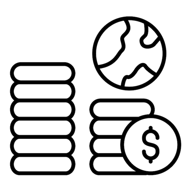 Estilo de ícone de economia de design vetorial