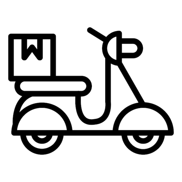 Estilo de ícone de entrega de motocicleta