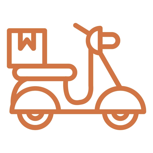 Estilo de ícone de entrega de motocicleta