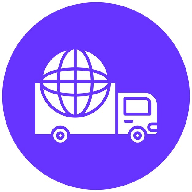 Estilo de ícone de envio internacional de design vetorial